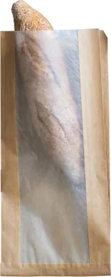 Image de Sacs en papier à fenêtre 16 x 8 x 35 cm, 1000 pièces