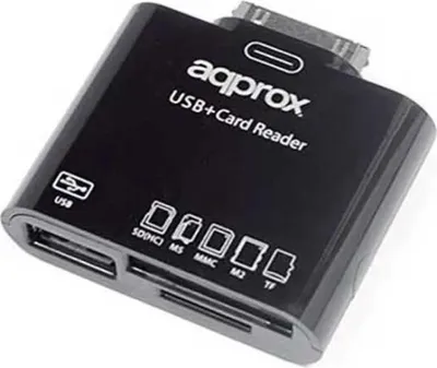 Immagine prodotto di AppCRS, Memory Stick (MS), MicroSD (TransFlash), microSDHC, miniSD, MMC, MS Duo, MS Micro (M2), MS PRO, MS..., Nero, 480 Mbit/s, plastica ABS, P7300/P7310/P7500/P7510 Samsung Galaxy Tabs, Samsung 30 pin