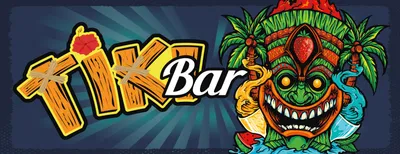 Produktbild von vianmo Blechschild 10x27 cm Tiki Bar buntes