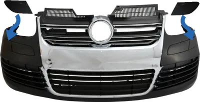 Produktbild von SRA-Abdeckungen Frontstoßstange für VW Golf MK5 V 5 2003-2007 R32 Look