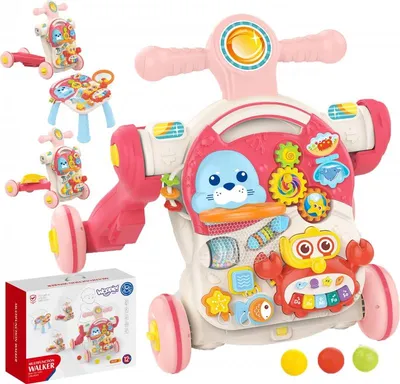 Image de WOOPIE BABY Pchacz Chodzik Stolik Edukacyjny Hulajnoga Jeździk 4w1