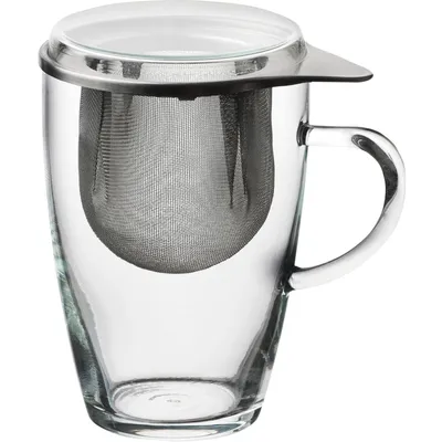 Obrázek produktu pro Hrnek na čaj s nerezovým sítkem Bohemia Cristal Lyra 350 ml