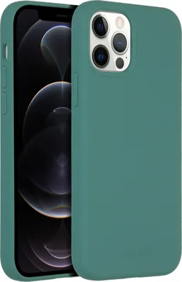 Produktbild von Accezz Liquid Silikoncase mit MagSafe iPhone 12 (Pro) - Dunkelgrün