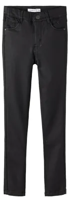 Produktbild von NAME IT Mädchen Nkfpolly Dnmcoated 7676 Hw Pant Noos Hose, Black Denim, 158 EU