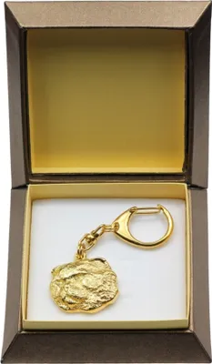 Produktbild von Katze - Vergoldeter Schlüsselanhänger mit Katze, Handtaschenschmuck, Luxus-Accessoire der Marke Art-Dog
