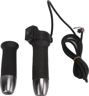 Productafbeelding van 1 paar gashendel voor elektrische fietsen, universeel, 48V, 5 kleuren, met kabel, geschikt voor scooters, met snelheidsregeling, handgreep met vermogensindicator