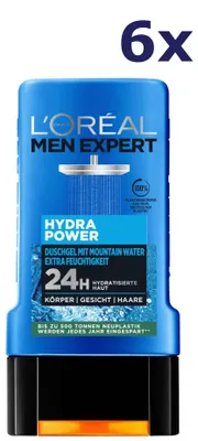 Productafbeelding van 6x L'Oreal Men Expert douchegel 250ml Hydra Power