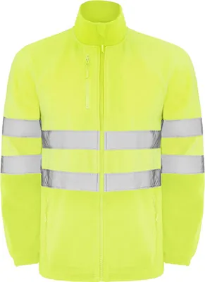Produktbild von Roly Workwear HV9305 | Altair Hi-Viz Fleece Jacke mit Reflektionsstreifen - Farbe: Fluor Yellow 221 - Größe: XXL