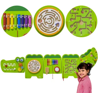 Obrázok produktu pre CertifikátMontessori Manipulačná senzorická doska krokodíla Viga