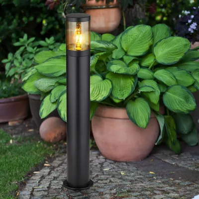 Produktbild von LED Außenstehleuchte, Edelstahl, schwarz, rauch, H 80 cm