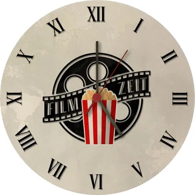 Produktbild von Filmzeit Wanduhr aus MDF für Filmfans