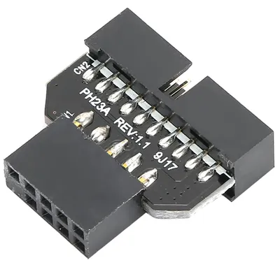 Zdjęcie produktu dla Adapter do płyty głównej PH23A: z 9-pinowego złącza USB 2.0 na 19-pinowe złącze USB 3.0 (PH23A)