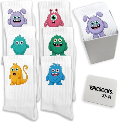 Produktbild von epicsocks Knuddelmonster Socken in 37-41 im