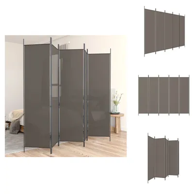 Obrázok produktu pre vidaXL 5-dielny paraván antracit 250x220 cm látka - deliaca stena