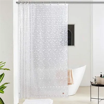 Image de Paroi de douche étanche 180 x 200 cm - Résistante à la moisissure, motif galets
