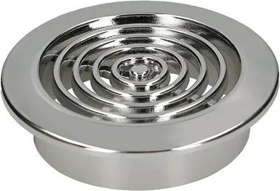Produktbild von KOTARBAU® Lüftungsgitter Chrom Rund Durchmesser 45 mm mit Insektenschutzgitter