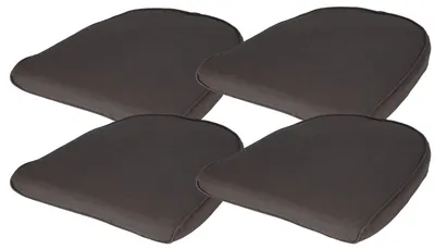 Image de Coussin d'assise anthracite Set de 4 coussins de chaise Coussin d'assise pour chaise de jardin Coussin de fauteuil