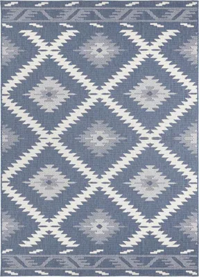 Zdjęcie produktu dla 120 x 170 cm : 120 x 170 cm Dywanik Twin Supreme 103430 Malibu blue creme – na zewnątrz i do domu