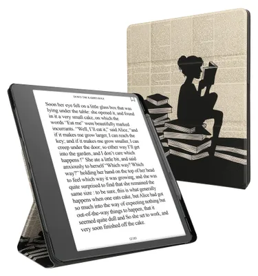 Produktbild von kwmobile E-Reader Schutzhülle kompatibel mit Amazon Kindle Scribe (2022/2024) Hülle - Kunstleder Case für eReader mit zweifachen Ständer und