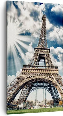 Produktbild von Bild auf Leinwand - Leinwandbild - Architektur gebäude stadt eiffel - 45x80cm - Wand Bild - Wanddeko - Leinwanddruck - Bilder - Kunstdruck - Wanddekoration - Leinwand bilder - Wandkunst - PA45x80-2435