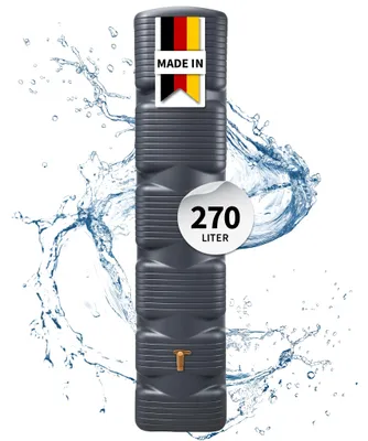 Productafbeelding van 4rain QUADRO Wandtank 270 Liter graphite grey, AI-gegenereerde afbeelding