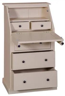 Image de Casa Padrino Secrétaire de style rustique avec 5 tiroirs 65 x 45 x H. 110 cm - Meubles de style rustique