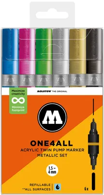 Produktbild von Molotow Acryl Twin One4All Metallic Set