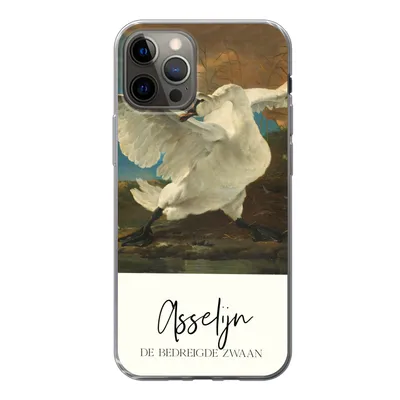 Produktbild von MuchoWow® Handyhülle Schutzhülle Hülle für iPhone 12 Pro Der gefährdete Schwan - Asselijn - Alte Meister Silikon Softcase Handy Hülle - Abdeckung