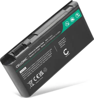 Image de CELLONIC 1x Batterie pour Ordinateur portable Compatible avec Medion Erazer X6817, Erazer X6821, Erazer X7817, Compatible avec MSI - (6600mAh, 11.1V)