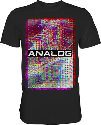 Produktbild von Synthesizer Glitch Modular Analog Synth T-Shirt – Black / 3XL