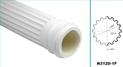 Produktbild von Basis für Säulen | vorgrundierte Oberfläche | stoßfest | Klassisch | Barock | Zierelement | Stuck | weiß | Polyurethan| N2120-1F | Fassung 215 mm