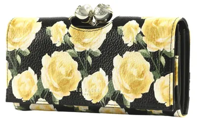 Immagine prodotto di Ted Baker Pelle portafoglio Albaz Printed Large Bobble Purse Black nero