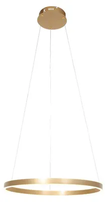 Produktbild von LED Hängeleuchte, Ring-Design, gold, dimmbar, H 170 cm