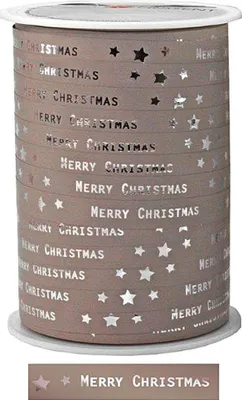 Produktbild von PATTBERG Ringelband MERRY CHRISTMAS 10mm/100m sandstein