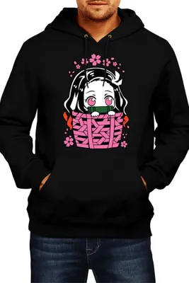 Produktbild von Herren Kapuzenpullover Anime Manga Demon Anime Slayer Nezuko Kamado 06, Man L / Schwarz