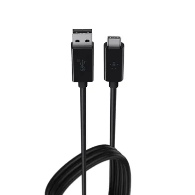 Zdjęcie produktu dla Belkin USB-A - USB-C, 0.9m, 0,9 m, USB A, USB C, USB 3.2 Gen 2 (3.1 Gen 2), Męska/Męska, Czarny