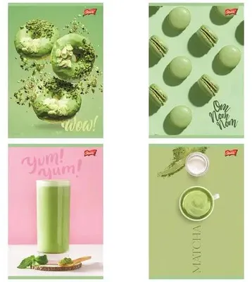 Obrázek produktu pro Blok A5/60 stran, řada Green Delicious (10 kusů) - UNIPAP