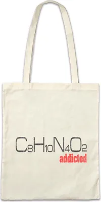 Produktbild von Urban Backwoods C8h10n4o2 Addicted, Stofftasche, Farbe: Beige