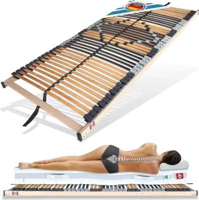 Produktbild von Lattenrost 70x200cm 42 Leisten starr nicht verstellbar 7 Zonen Fertig Montiert