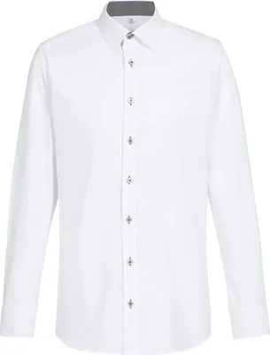 Produktbild von Greiff Essentials PREMIUM Herren Hemd New-Kent Regular Weiß/Grau 45/46