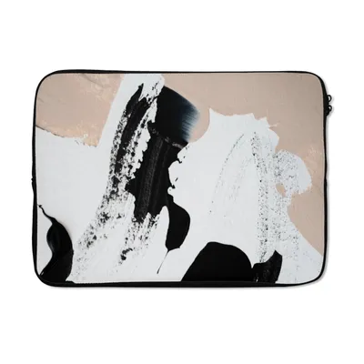 Produktbild von MuchoWow® Laptop Hülle 13 Zoll Schwarz - Abstrakt - Design Laptoptasche - Laptophülle - Sleeve - Rundumschutz