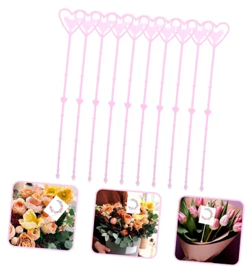 Produktbild von 80 Stück Blumensteckkartenhalter aus Kunststoff für Hochzeiten, Geburtstagsfeiern und Abschlussfeiern