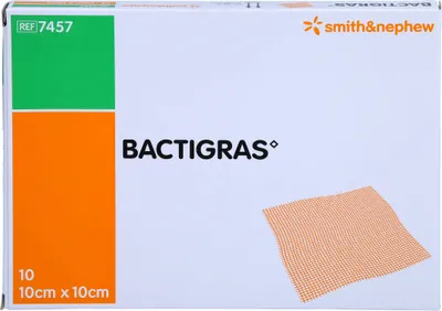 Immagine prodotto di Bactigras 10x10cm, 10 pz. Garza per ferite