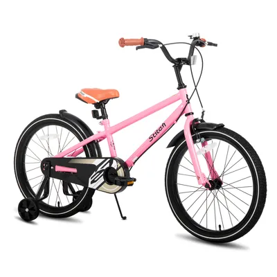 Produktbild von STITCH 12/14/16/18/20 Zoll Kinderfahrrad für 2-11 Jahr Jungen Mädchen,mit Stützräder, Kotflügel, Front and rear dual brakes, Reflektorplatte, Rosa