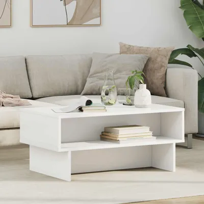 Produktbild von "Schlussverkauf" Couchtisch 1 PC  - Modernen Stil - Kaffeetisch - Weiß 80x46x35 cm Holzwerkstoff  C9525