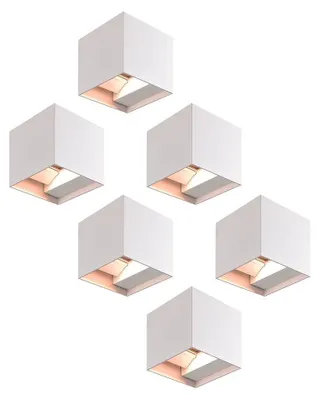 Image de HOFTRONIC - Applique murale LED Kansas 7W 660lm IP65 3000K Blanc Cube Lot 6