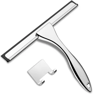 Produktbild von Duschabzieher aus Edelstahl, 25,5 cm mit Halterung für Dusche, Fenster und Auto