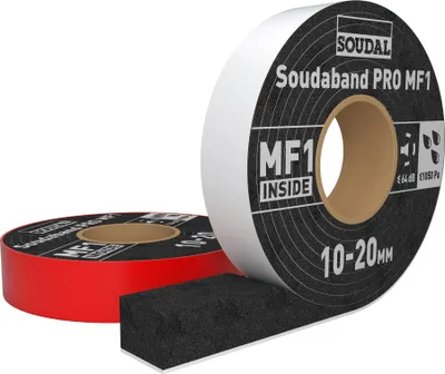Produktbild von Soudal Fugendichtband Soudaband PRO MF1 schwarz 53/4-10 12m 155888