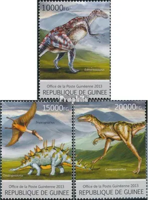 Produktbild von Briefmarken Guinea 2013 Mi 9725-9727 (kompl. Ausgabe) postfrisch Dinosaurier (Edmontosaurus)