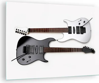 Produktbild von Bilder auf glas - E-Gitarren Streicher Musikinstrument - 70x50cm - Glasbilder - Wandbilder - Kunstdruck - Wanddekoration aus Glas - Glas Bilder - Wandbild auf Glas - GAA70x50-0369